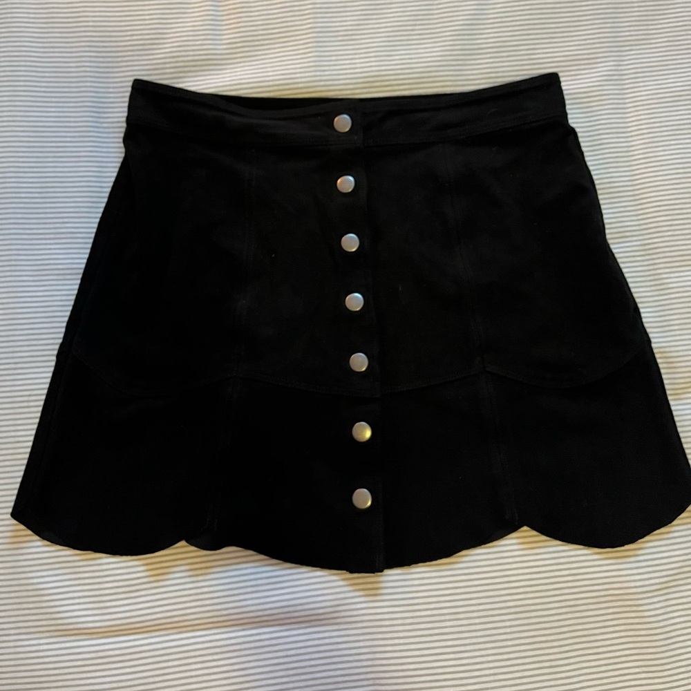 american eagle suede button up skirt